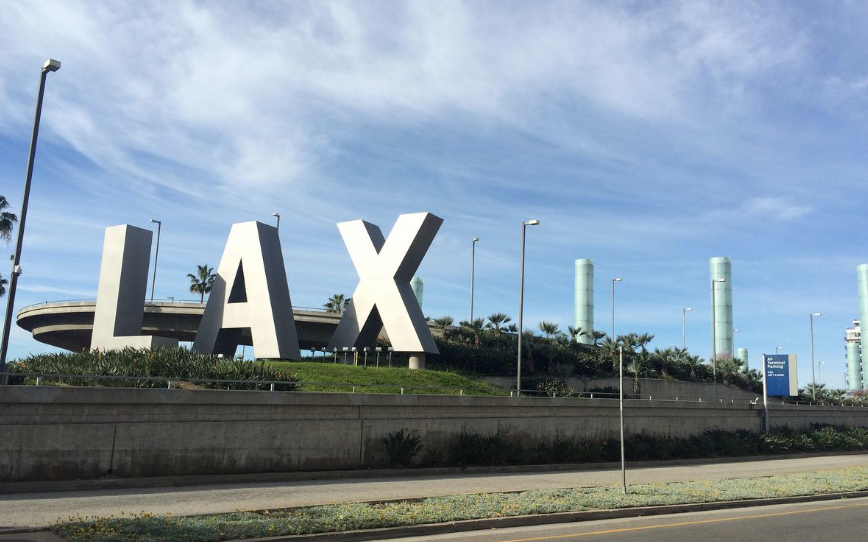 Photo of the letters L-A-X at the LAX Airport