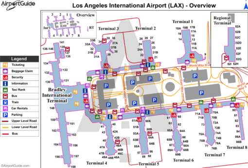 Map of LAX airport